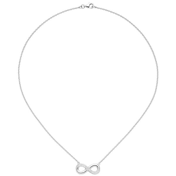 Collier Unendlichkeit Zirkonia 925 Silber 41 cm