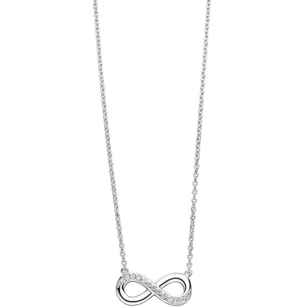 Collier Unendlichkeit Zirkonia 925 Silber 41 cm