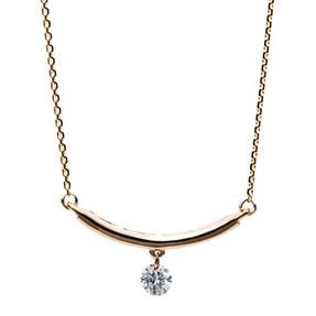 Collier aus 585 Gold Rotgold Brillant 0,09ct W-PI L:42cm