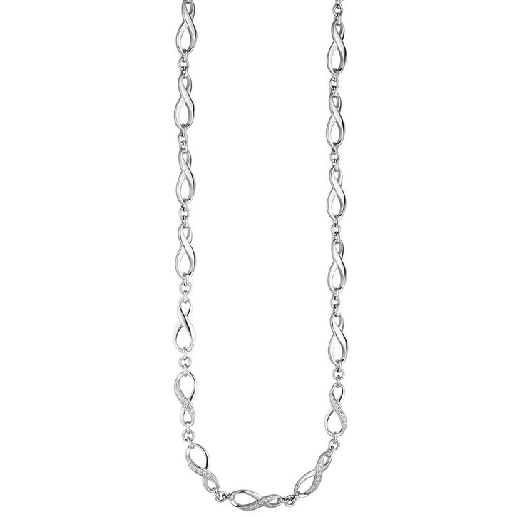 Collier Unendlichkeit 925 Silber mit Zirkonia 48cm