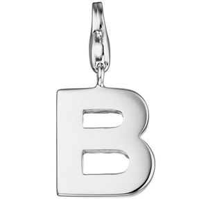 Anhänger Buchstabe &#039; B &#039; Einhänger Charm aus 925 Silber rhodiniert Bettelarmband