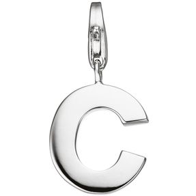 Anhänger Buchstabe &#039; C &#039; Einhänger Charm aus 925 Silber rhodiniert Bettelarmband