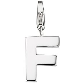 Anhänger Buchstabe &#039; F &#039; Einhänger Charm aus 925 Silber rhodiniert Bettelarmband