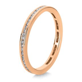 Memoire Ring aus 750 Gold Rotgold 55 Brillanten 0,31ct TW-SI B:2mm