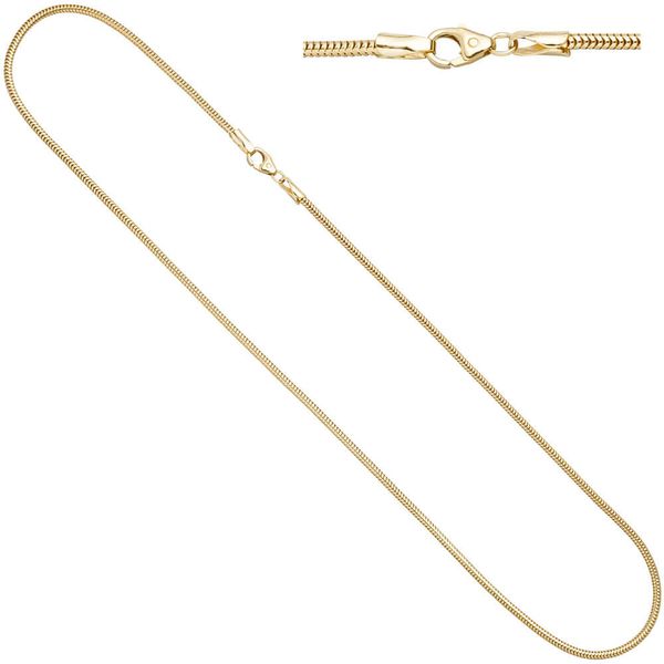 1,9mm Schlangenkette aus 333 Gelbgold 42cm