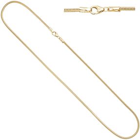 2,4mm Schlangenkette Kette rund 333 Gold Gelbgold 42cm Halskette Halsschmuck