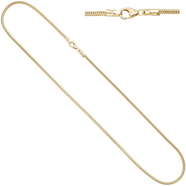 2,4mm Schlangenkette aus 585 Gelbgold 42cm