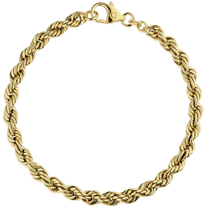 5,4mm Kordelarmband aus 585 Gelbgold 19cm