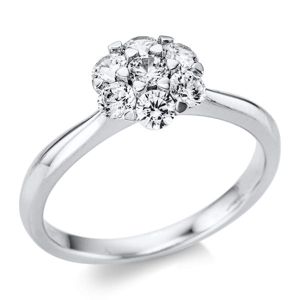 Ring 750 Weißgold 7 Brillanten 0.72ct