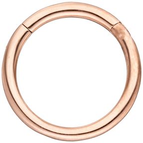 Segmentring aus Edelstahl rotgold farben Klick-System Scharnier Ringstärke 1,2mm