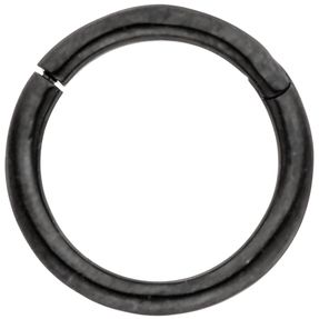 Segmentring aus Edelstahl schwarz mit Klick-System Scharnier Ringstärke 1,2mm