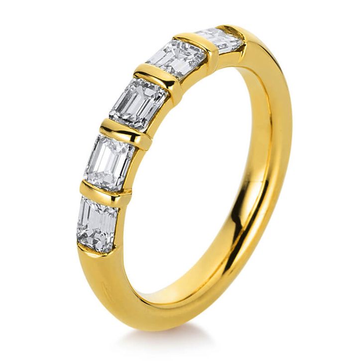 Ring 750 Gelbgold 5 Diamanten 1.24 ct TW-vsi si