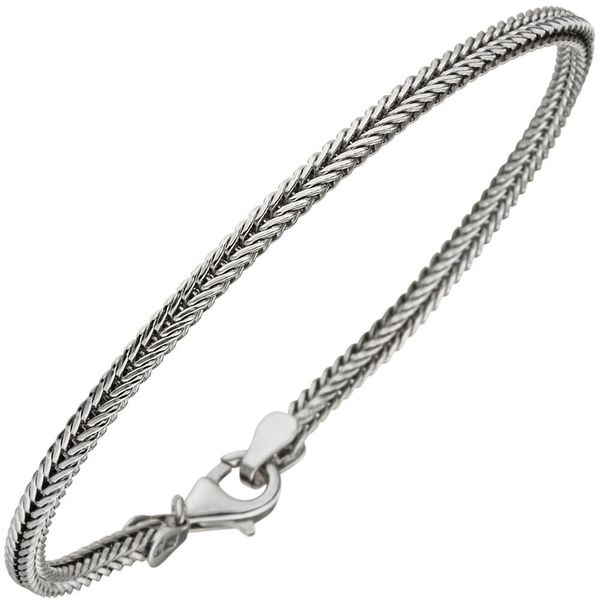 2,5mm Fuchsschwanz Armband 925 Silber 19cm