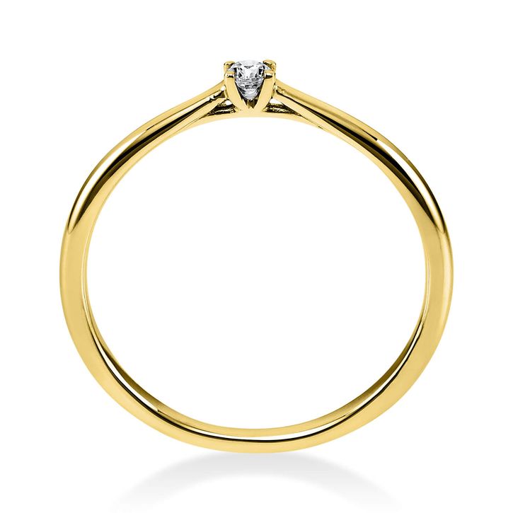 Solitär Ring aus 585 Gelbgold mit Brillant 0.05 Ct