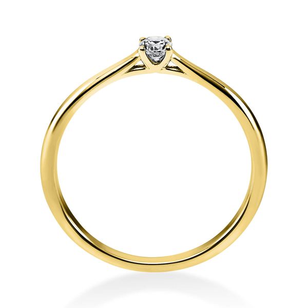 Solitär Ring aus 585 Gelbgold mit Brillant 0.10 Ct