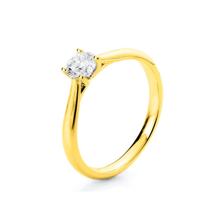 Solitär Ring aus 585 Gelbgold mit Brillant 0.30 Ct