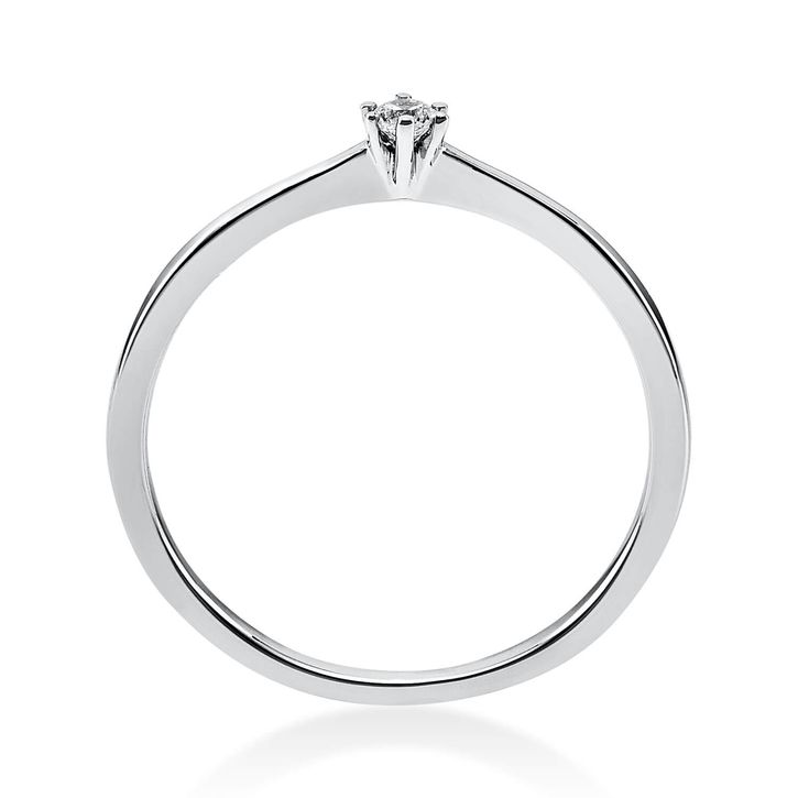 Solitär Ring aus 950 Platin mit Brillant 0.05 Ct