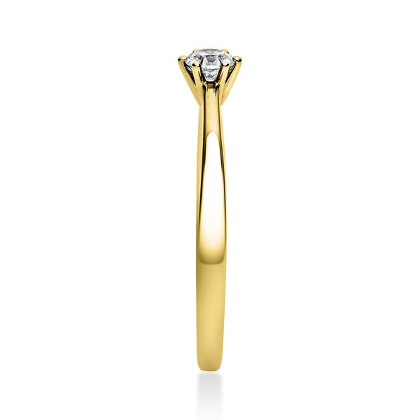 Solitär Ring aus 585 Gelbgold mit Brillant 0.15 Ct