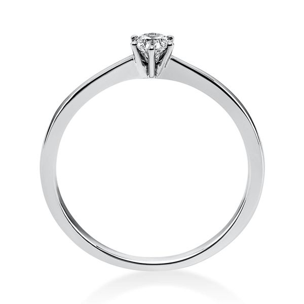 Solitär Ring aus 585 Weißgold mit Brillant 0.15 Ct