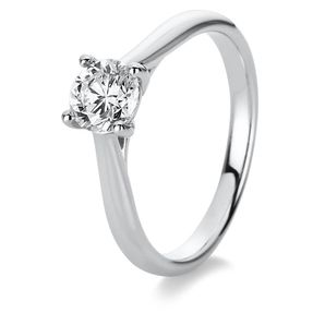 Solitär Ring Damenring aus 950 Platin mit Diamant Brillant 0,70 Ct. 4er-Krappe