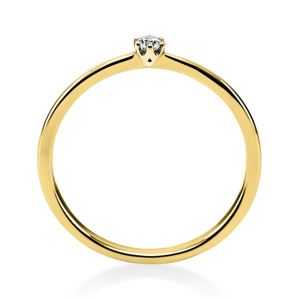 Solitär Ring aus 750 Gelbgold mit Brillant 0.05 Ct