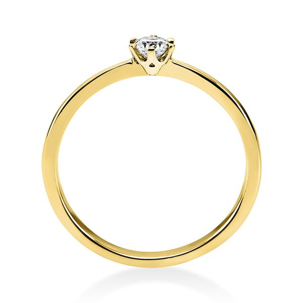 Solitär Ring aus 585 Gelbgold mit Brillant 0.15 Ct