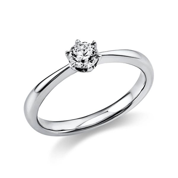 Solitär Ring aus 950 Platin mit Brillant 0.30 Ct