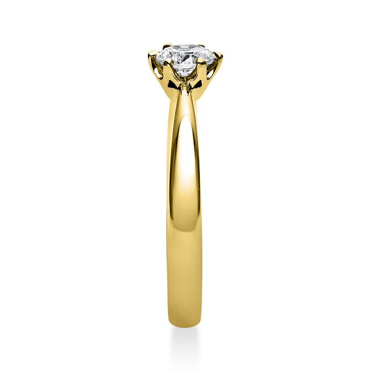 Solitär Ring aus 585 Gelbgold mit Brillant 0.40 Ct