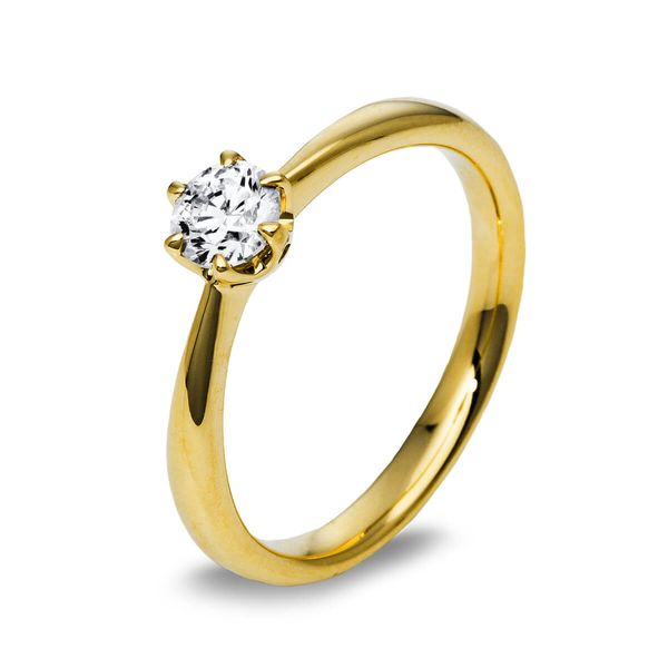 Solitär Ring aus 750 Gelbgold mit Brillant 0.40 Ct