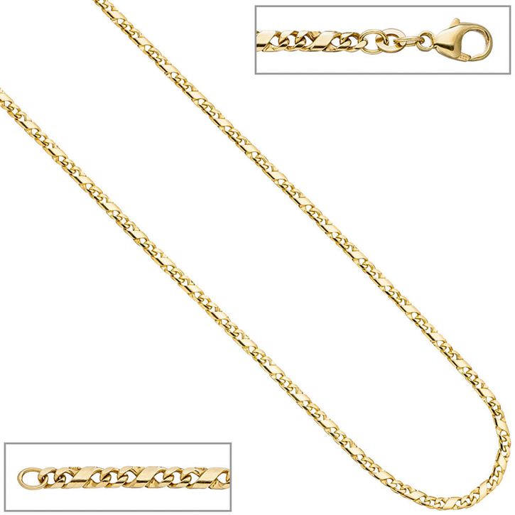 3,2mm Rockwell Kette 333 Gelbgold 45cm