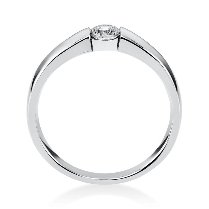 Solitär Ring aus 950 Platin mit Brillant 0.20 Ct