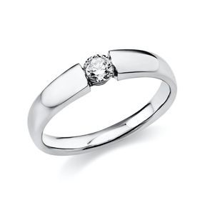 Solitär Ring Damenring aus 950 Platin mit Diamant Brillant 0,20 Ct.