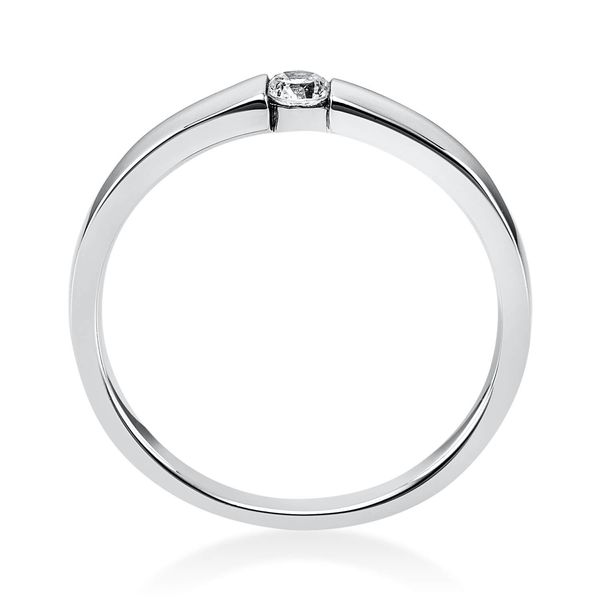 Solitär Ring aus 950 Platin mit Brillant 0.10 Ct