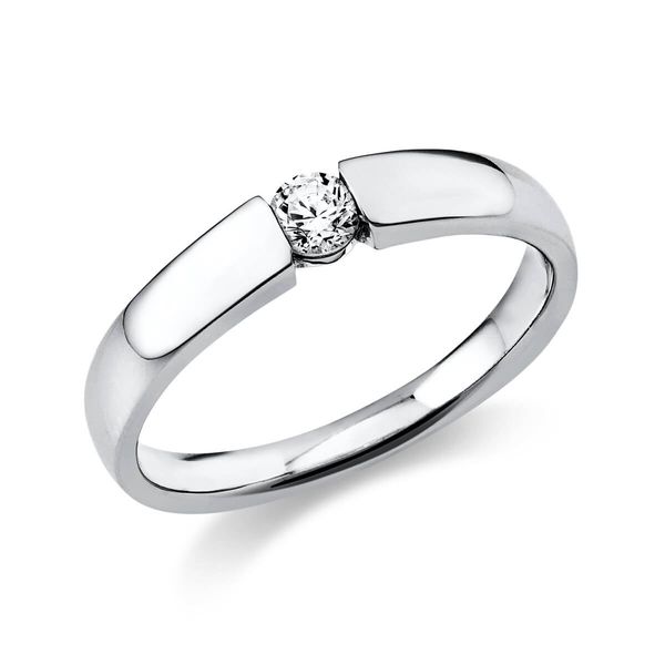 Solitär Ring aus 950 Platin mit Brillant 0.15 Ct