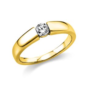 Solitär Ring Damenring aus 585 Gold Gelbgold mit Diamant Brillant 0,25 Ct.