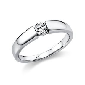 Solitär Ring Damenring aus 950 Platin mit Diamant Brillant 0,25 Ct.