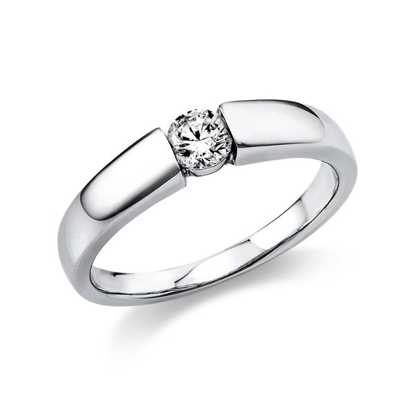 Solitär Ring aus 950 Platin mit Brillant 0.25 Ct