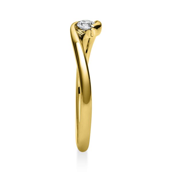 Solitär Ring aus 750 Gelbgold mit Brillant 0.10 Ct