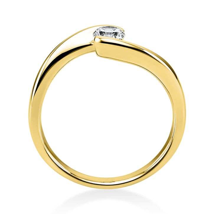 Solitär Ring aus 585 Gelbgold mit Brillant 0.25 Ct