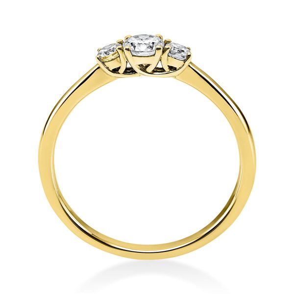 Ring aus 585 Gelbgold mit 3 Brillanten 0.33 Ct