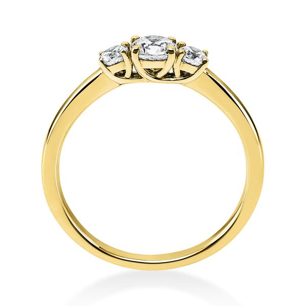 Ring aus 585 Gelbgold mit 3 Brillanten 0.47 Ct