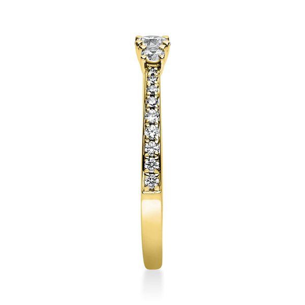 Ring aus 585 Gelbgold mit 21 Brillanten 0.37 Ct