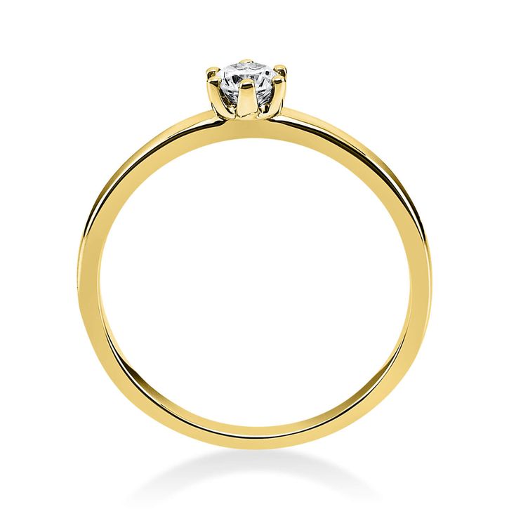 Solitär Ring aus 750 Gelbgold mit Brillant 0.20 Ct