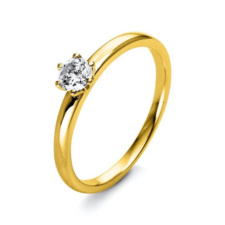 Solitär Ring aus 750 Gelbgold mit Brillant 0.40 Ct