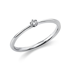 Solitär Ring Damenring aus 950 Platin mit Diamant Brillant 0,70 Ct. 6er-Krappe