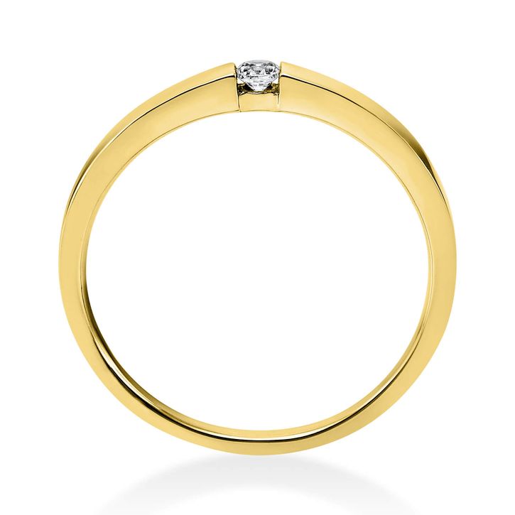 Solitär Ring aus 750 Gelbgold mit Brillant 0.05 Ct