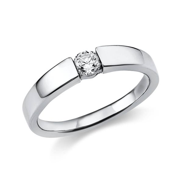 Solitär Ring aus 585 Weißgold mit Brillant 0.20 Ct