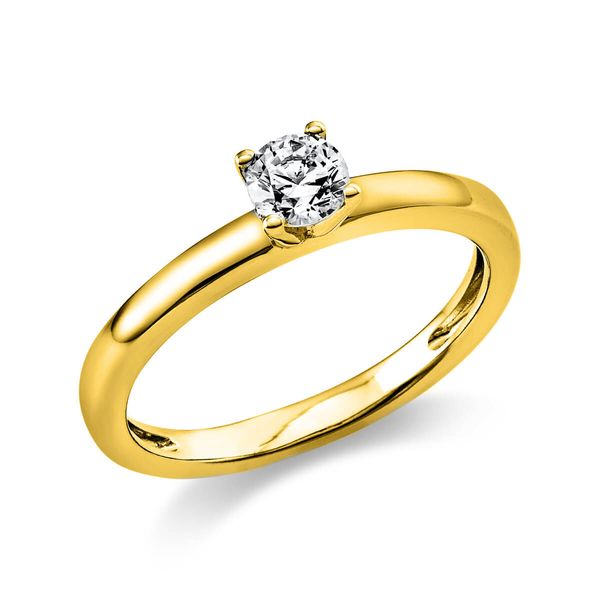 Solitär Ring aus 585 Gelbgold mit Brillant 0.30 Ct