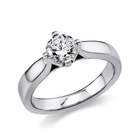 Solitär Ring Damenring aus 950 Platin mit Diamant Brillant 0,70 Ct. 4er-Krappe