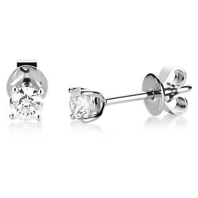 Ohrstecker Ohrringe aus 950 Platin 2 Diamanten Brillanten 0,80 Ct. 4er-Krappe